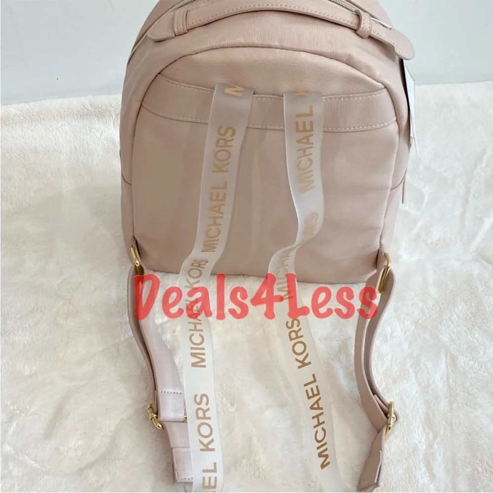 Michael Kors Backpack Logo Straps Beige Nude NWT